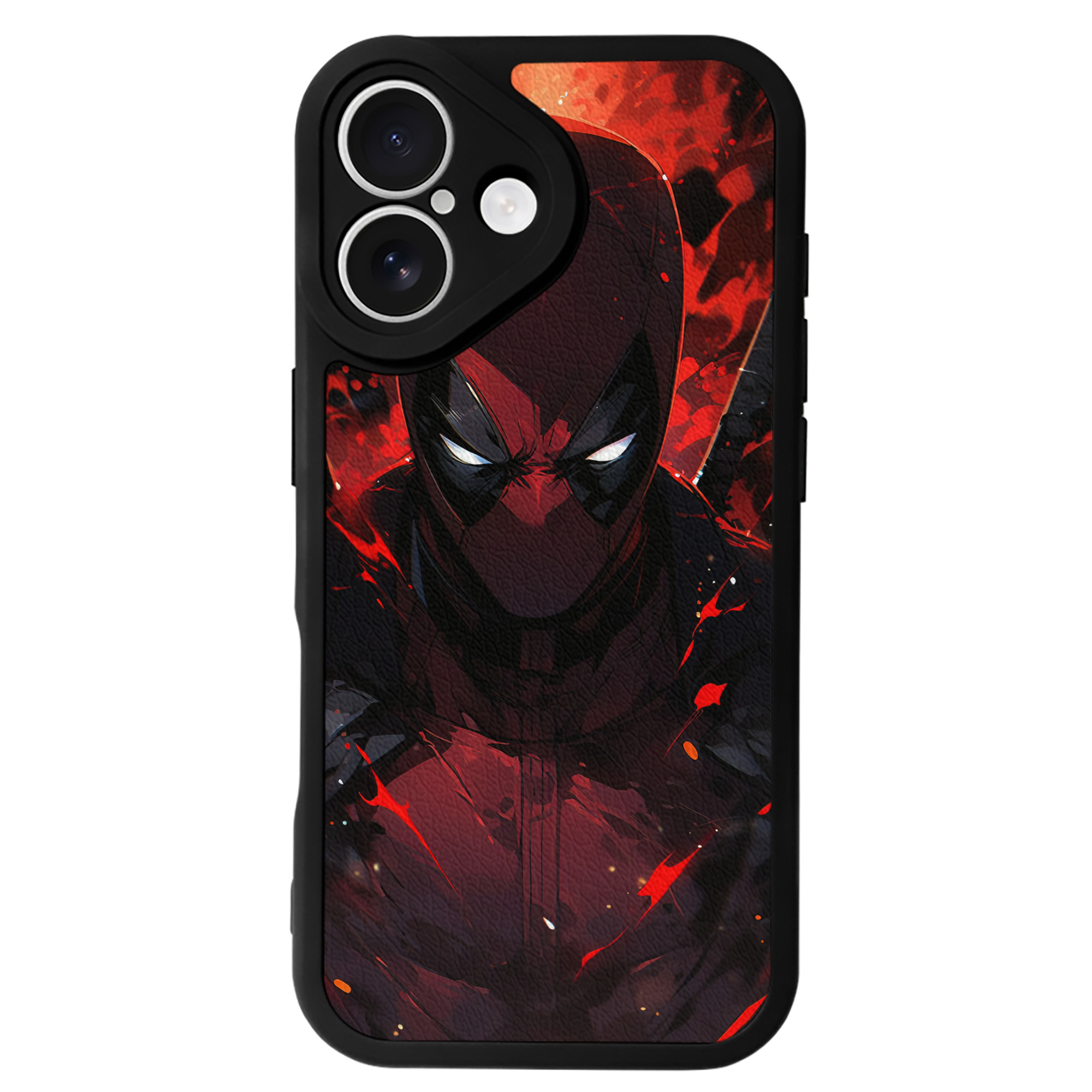（画像用） Deadpool デッドプール 【iPhone 16シリーズ対応】シリコンスマホケース（レザー調） 材質：シリコン